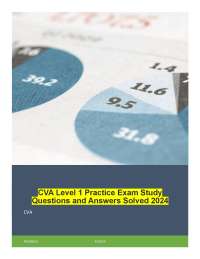 CVA Level 1 Practice Exam Study Questions and Answers