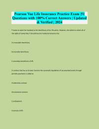 Life Insurance Policy Provisions and Concepts