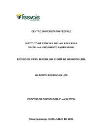 Estratégia e Planejamento Empresarial: Análise Financeira e Competitiva de Empresa - Prof.