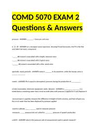 Acoustic Phonetics: Measuring Pressure and Vocal Tract Characteristics