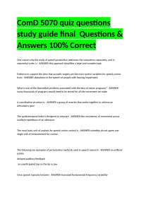 Speech Production and Perception: Comprehensive Study Guide