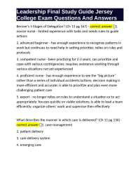 Nursing Leadership and Management