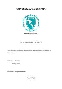 Normas de construcción y procedimientos para elaboración de construcción en  Nicaragua