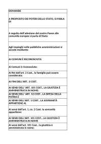 Paniere Diritto Costituzionale Università Mercatorum Scienze Giuridiche L14 anno 2023