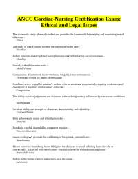 ANCC Cardiac-Nursing Certification Exam_ Ethical and Legal Issues.docx