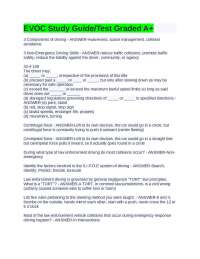 EVOC Study Guide/Test Graded A+