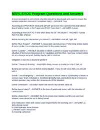 NBPL-EVOC Program Questions and Answers