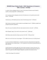 NDAEB Exam Study Guide | 2024 Questions & Answers | 100% Correct | Verified