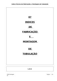 Índice Técnico de Fabricação e Montagem de Tubulação