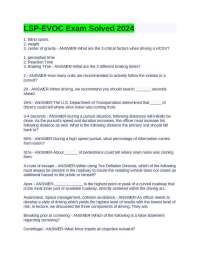 LSP-EVOC Exam Solved 2024
