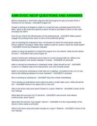 AMR EVOC Neop Questions and Answers on Safe Driving Practices