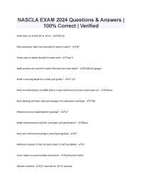 NASCLA Exam 2024 Questions and Answers