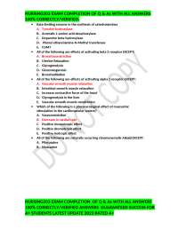 NURSING203 EXAM COMPLETION OF Q & As WITH ALL ANSWERS 100% CORRECTLY/VERIFIED.