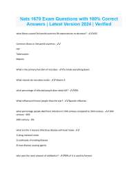 Nats 1670 Exam Questions with 100% Correct Answers