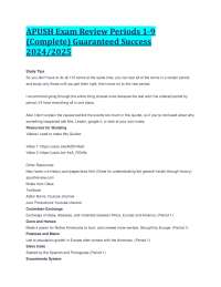 APUSH Exam Review Periods 1-9 (Complete) Guaranteed Success 2024/2025