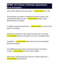 Sports Management and Marketing Exam Review