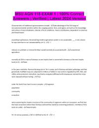 MSU AGN 115 EXAM 1 | 100% Correct Answers | Verified | Latest 2024 Version