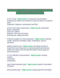 Advanced Health Assessment Midterm Study Right answer Material 2024