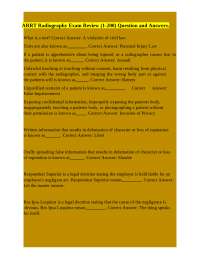 ARRT Radiography Exam Review (1-200) Question and Answers