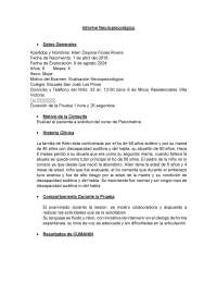 Informe Neuropsicológico de Ailen Dayana Flores Rivera