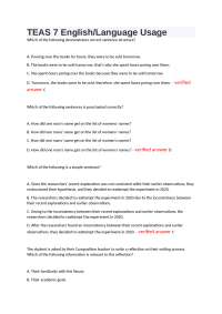 TEAS 7 English/Language Usage