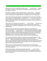 CMIS 526 Final Exam | 295 Questions and Answers