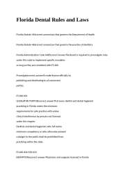 Florida Dental rules and Law questios with answers