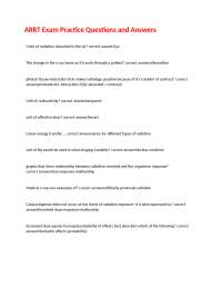 ARRT Exam Practice Questions and Answers