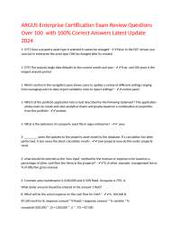 ARGUS Enterprise Certification Exam Review Questions Over 100 with 100% Correct Answers