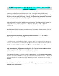 SHRM CP Questions | Actual Questions And Answers Latest Updated 2024/2025 (Graded A+)