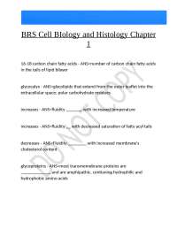 BRS Cell BIology and Histology Chapter 1 2024/2025 Detailed Questions And Expert Answers