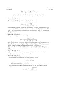 Übungsblatt 11 - Klausurvorbereitung