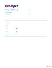 Exampro GCSE Biology B2.3 Enzymes Higher Tier