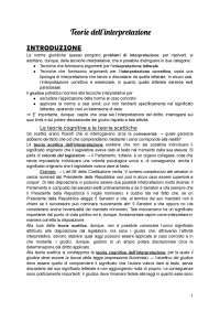 Dispensa di "Teorie dell'Interpretazione"