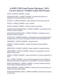 AAERT CER Exam Practice Questions | 100%  Correct Answers | Verified | Latest 2024 Version