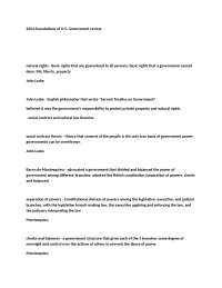 2024 Foundations of U.S. Government review