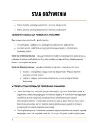 Patofizjologia stanu odżywienia organizmu