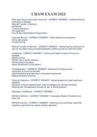 CHAM EXAM 2023 Questions And Answers