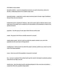 STAT EXAM 2 review solution