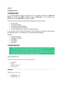 Basics of C programming