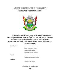 elaboracion de queque de tamarindo