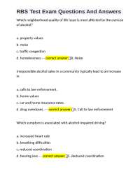 RBS Test Exam Questions And Answers