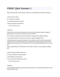 Risk Management CRISC Q&A Domain 1