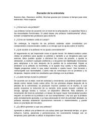 ENTREVISTA DE UNA PERSONA CON PROTESIS