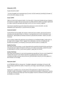 Adequação a LGPD e Política de Privacidade