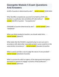 Georgette Module 5 Exam Questions And Answers