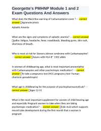 Georgette's PMHNP Module 1 and 2 Exam Questions And Answers