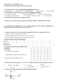 EXAMEN LA FUERZA TEMA 5 FISICA Y QUIMICA 3 ESO