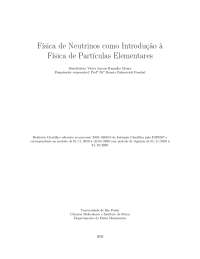Introdução à Física de Partículas: Modelo Padrão e Oscilação de Neutrinos - Prof. Renata Z