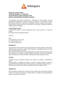 preparo de solucoes e diluicoes